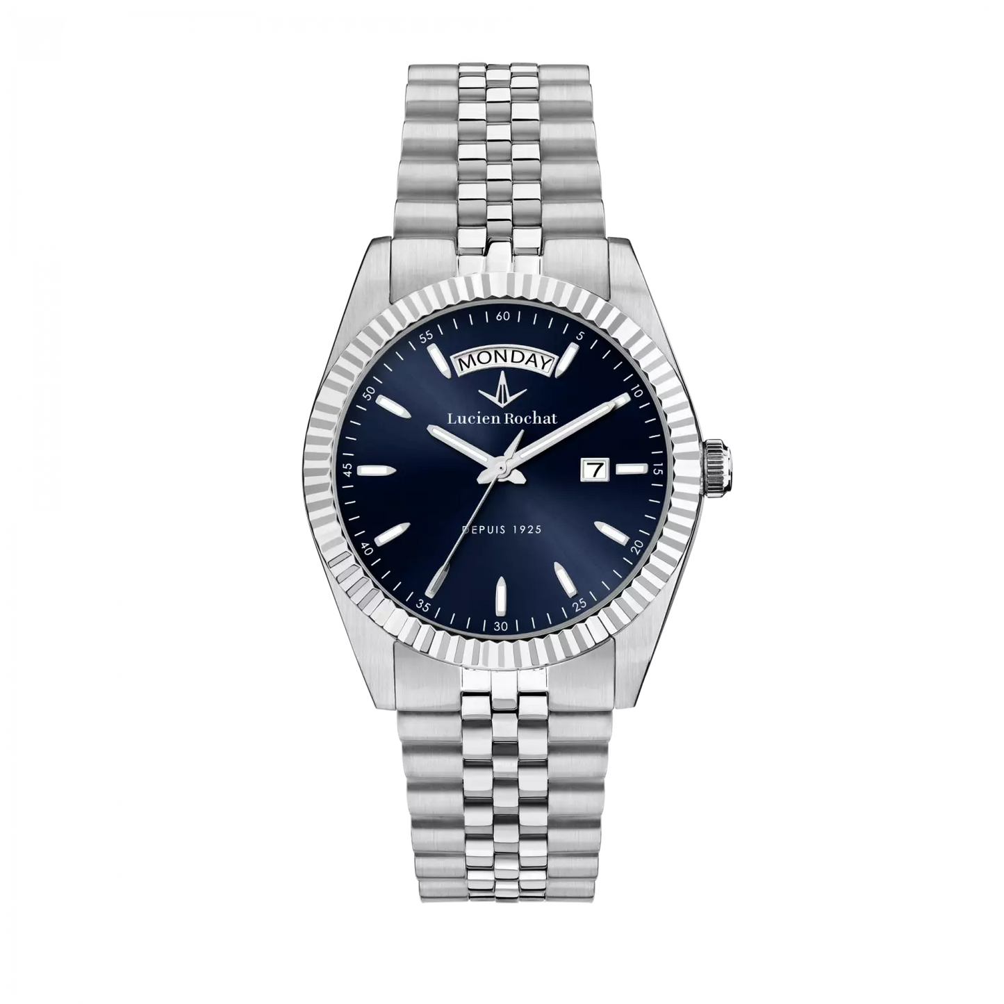 rologio uomo lucien rochat r0453124005 acciaio silver elegante con funzione tempo e data