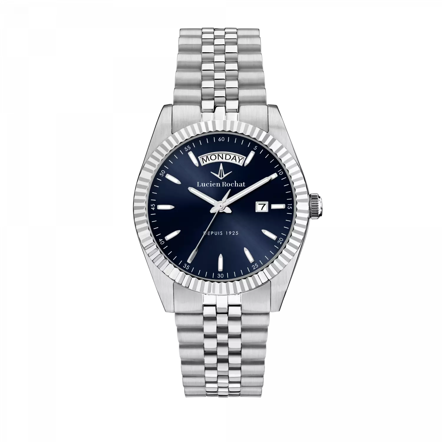 rologio uomo Lucien Rochat R0453124005 acciaio silver elegante con funzione tempo e data