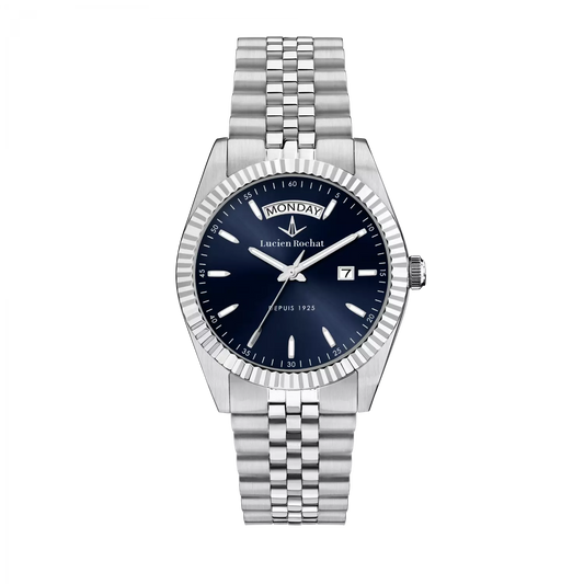 rologio uomo Lucien Rochat R0453124005 acciaio silver elegante con funzione tempo e data