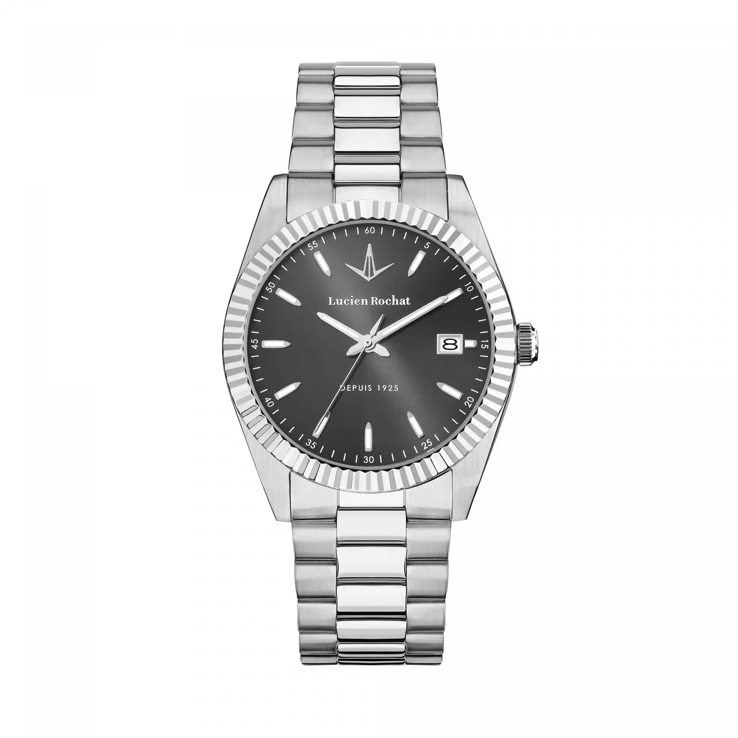 orologio uomo lucien rochat bienne r0453124011 cassa 39 mm, tempo e data al quarzo, in acciaio elegante e moderno