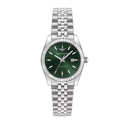 Orologio Tempo e data da Donna Lucien Rochat R0453124505, Cassa in Acciaio. Collezione Bienne Lady Quadrante verde
