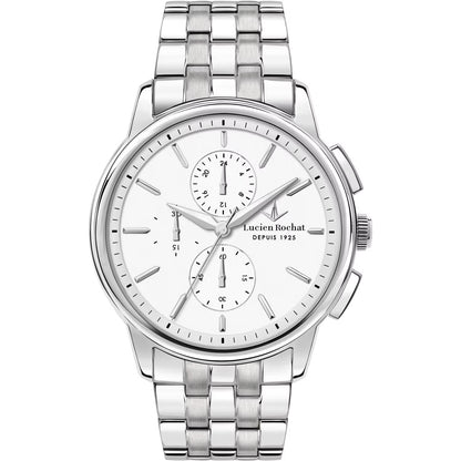 Orologio Cronografo da Uomo Lucien Rochat R0473616001, Cassa Silver in Acciaio, Vetro zaffiro, Collezione Iconic