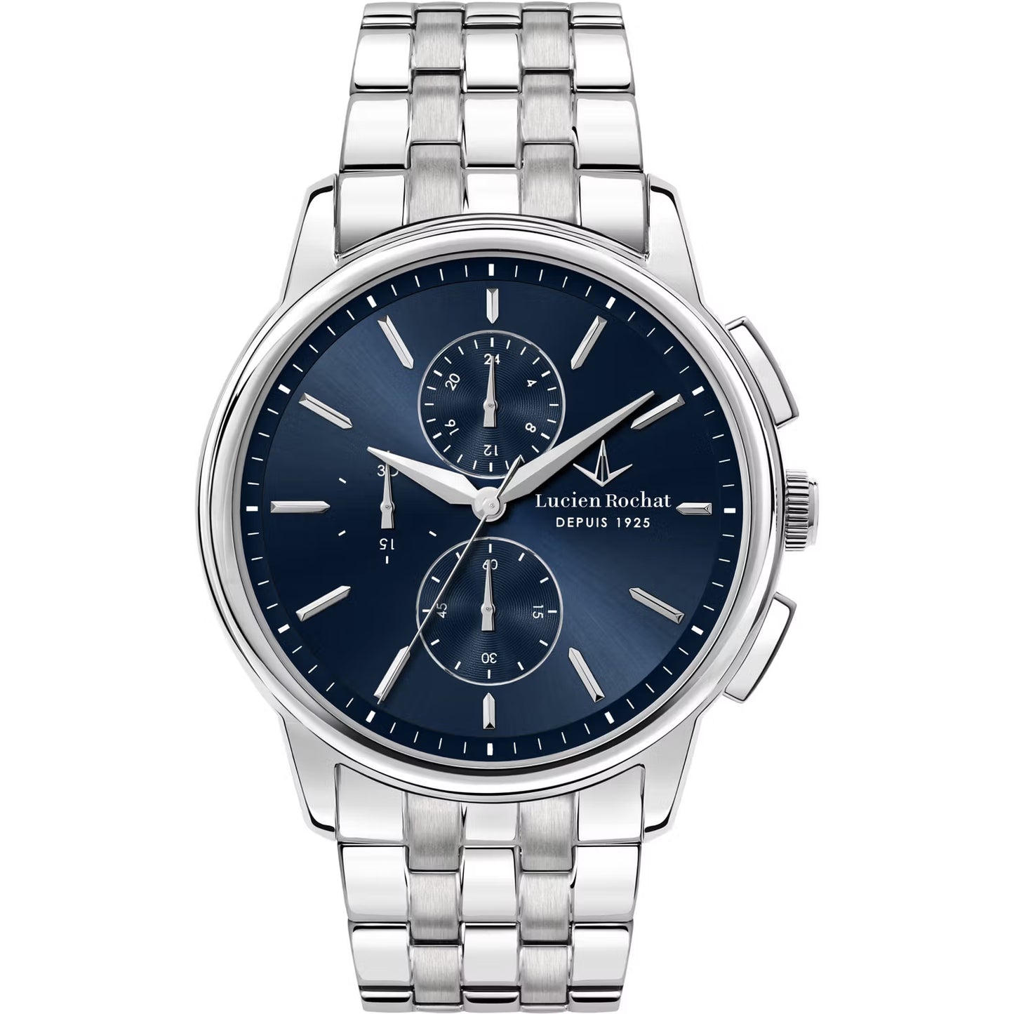orologio cronografo da uomo lucien rochat r0473616002, cassa silver in acciaio, vetro zaffiro, collezione iconic
