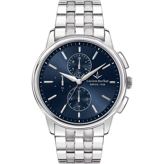 Orologio Cronografo da Uomo Lucien Rochat R0473616002, Cassa Silver in Acciaio, Vetro Zaffiro, Collezione Iconic
