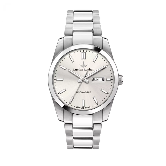 Orologio Automatico da Uomo Lucien Rochat R0423114003, Cassa in Acciaio. Collezione Léman Quadrante argento