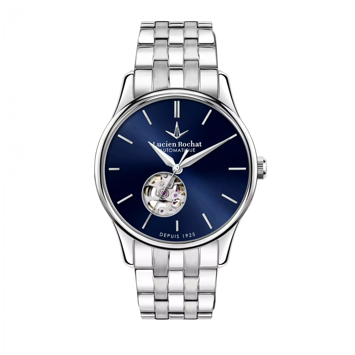 orologio automatico da uomo lucien rochat r0423115004, cassa silver in acciaio, vetro zaffiro, collezione montreux