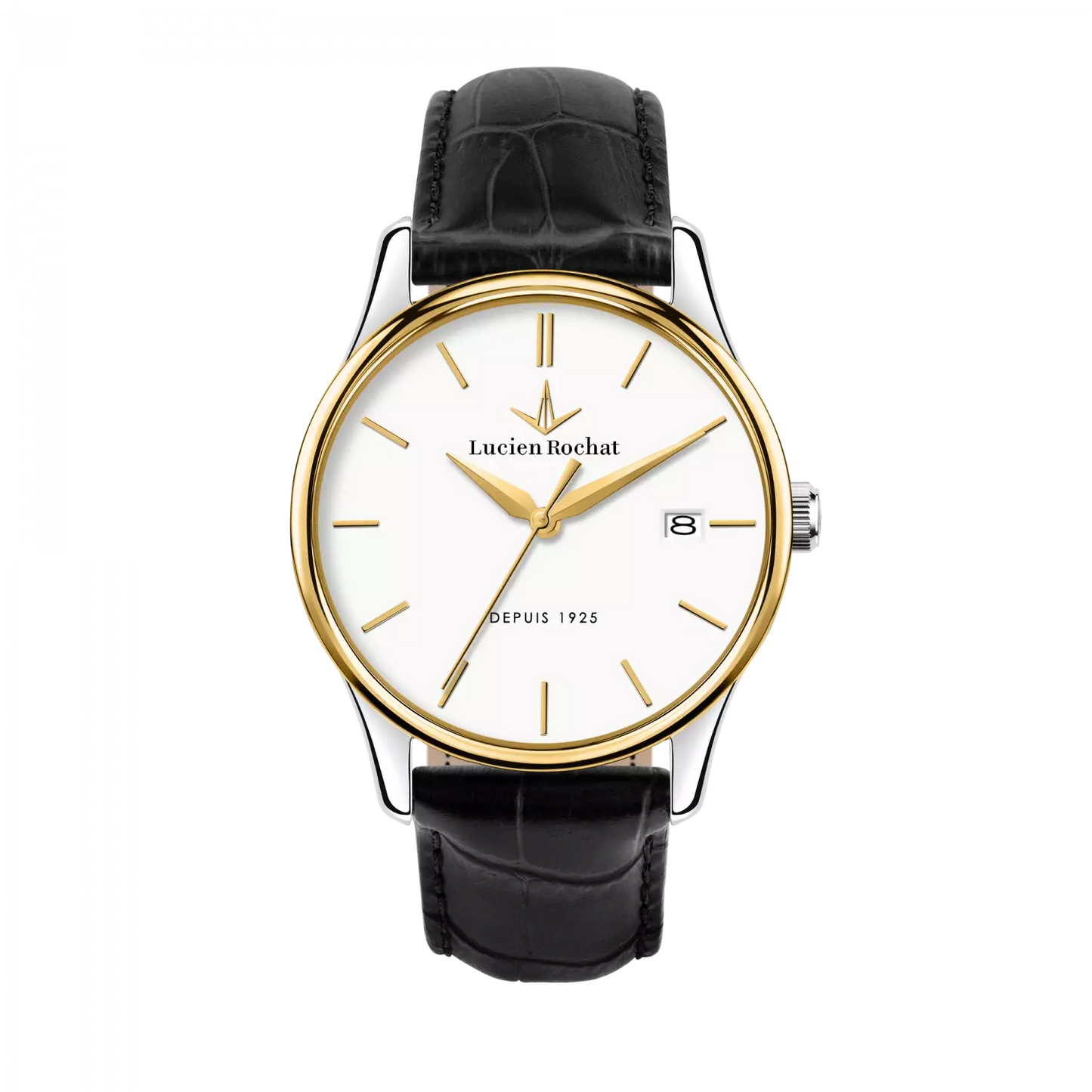 orologio tempo e data da uomo lucien rochat r0451115007, cassa silver in acciaio. collezione montreux