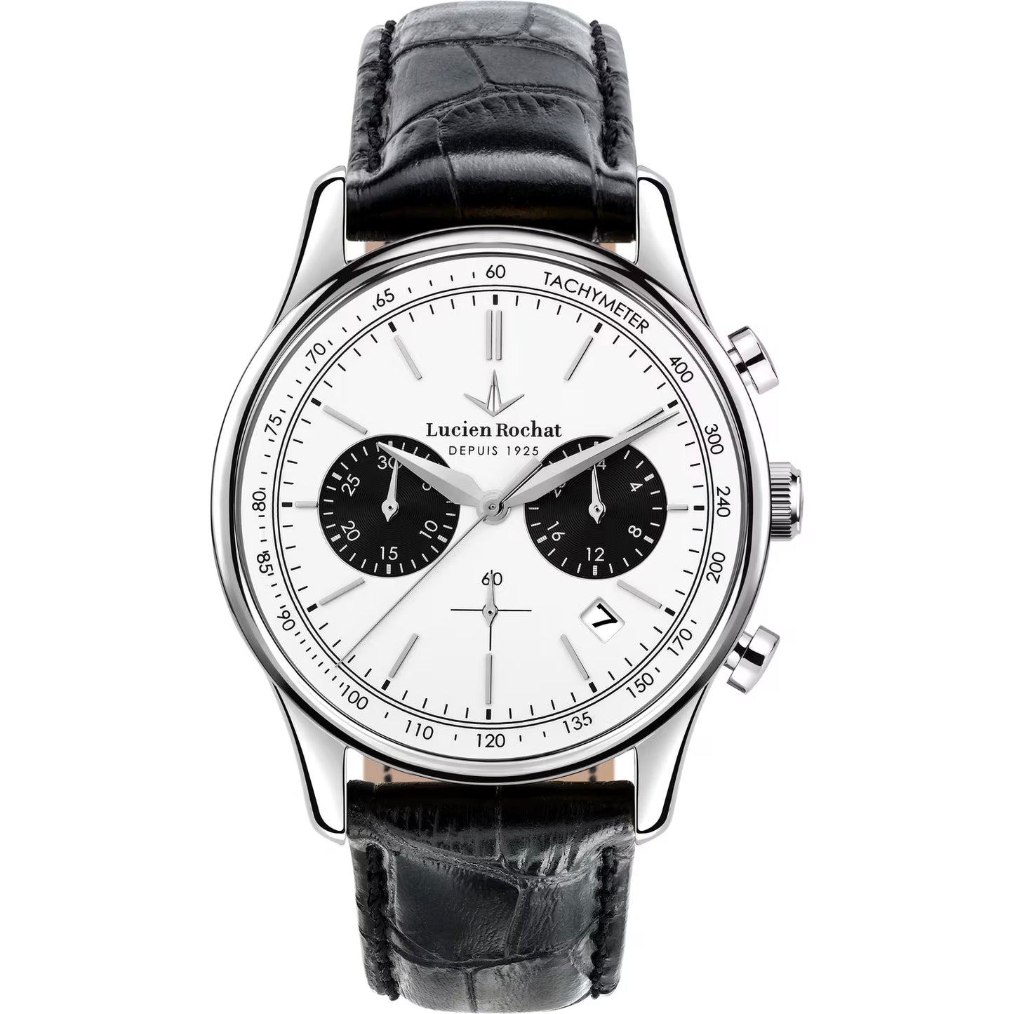 orologio cronografo da uomo lucien rochat r0471615003, cassa silver in acciaio, vetro zaffiro, collezione montreux