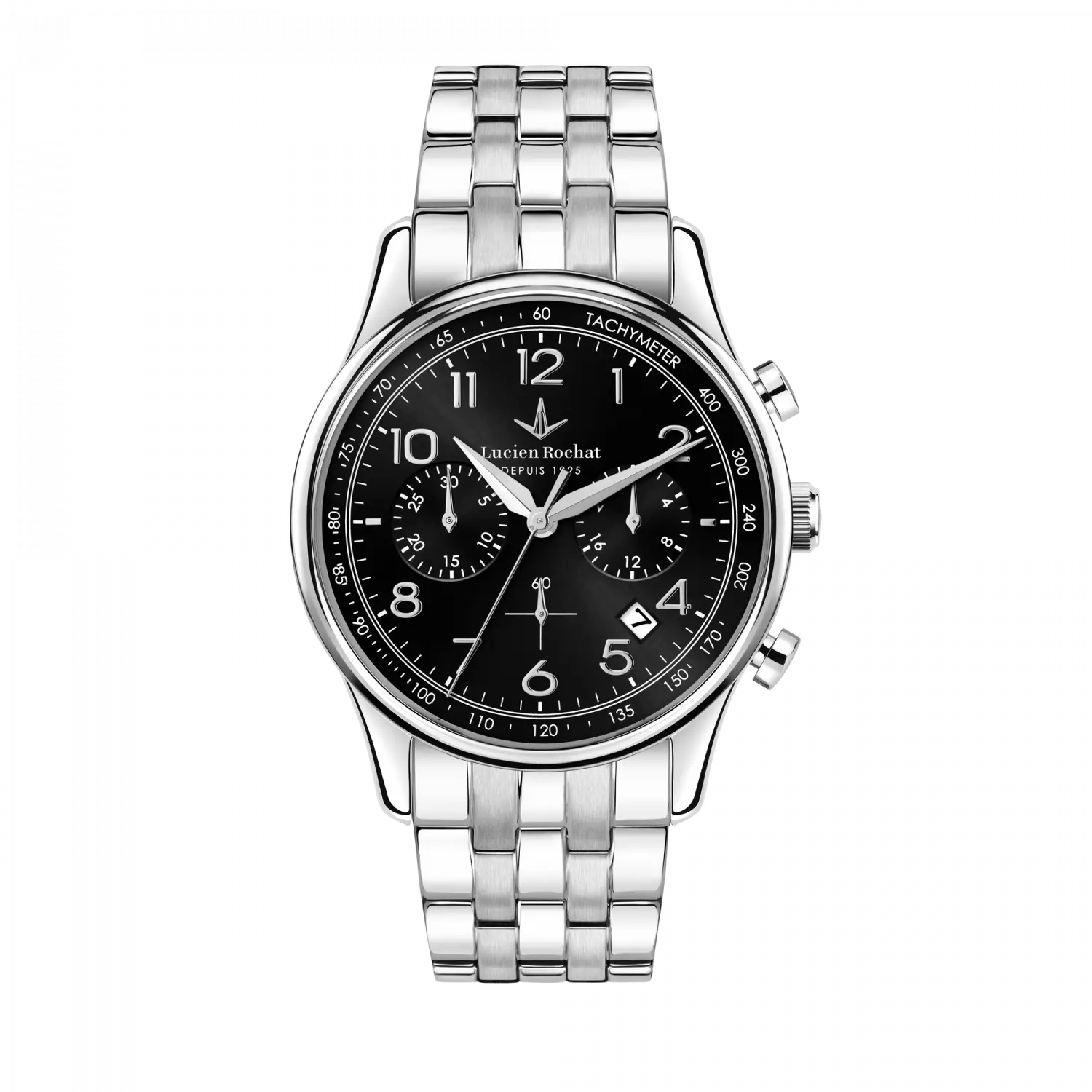 Orologio Cronografo da Uomo Lucien Rochat R0473615001, Cassa Silver in Acciaio, Vetro Zaffiro, Collezione Montreux
