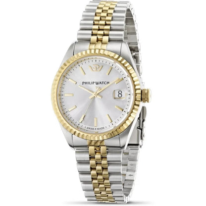orologio uomo 39mm elegante sportivo philip watch caribe acciaio e oro