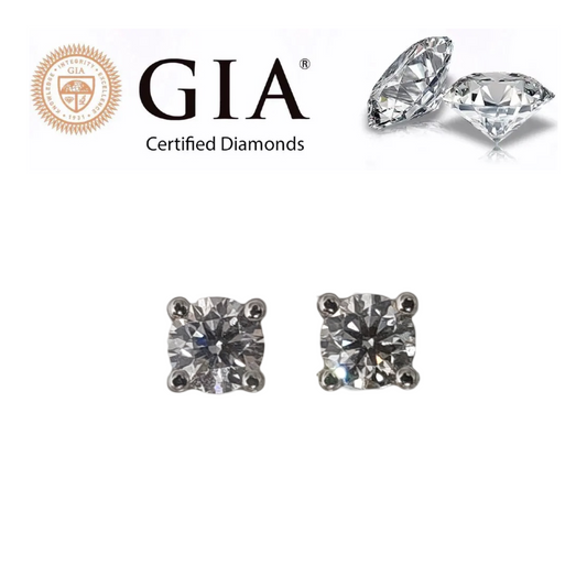 Orecchini Punto Luce Diamanti certificati GIA