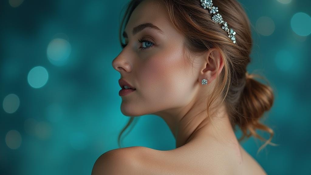 immagine sfondo di donna con orecchini puntoluce